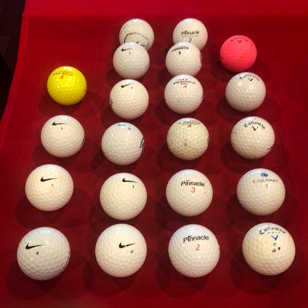 As shown - Nike, Pinnacle and Callaway